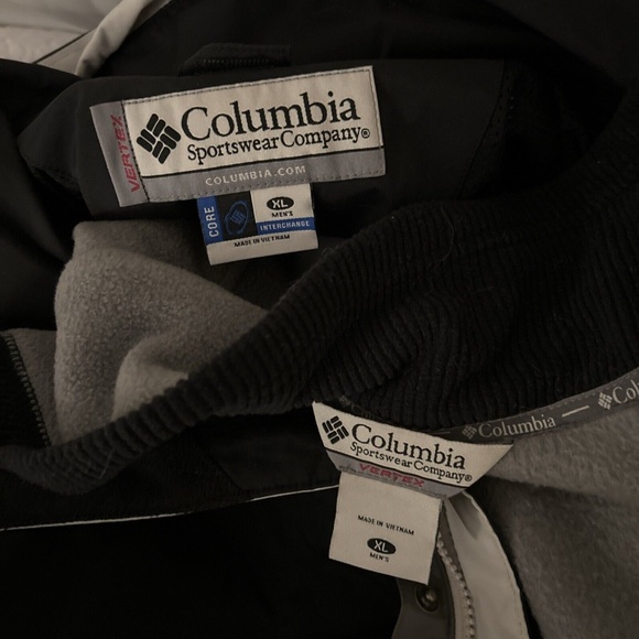Columbia Sportswear Men’s Size XL Black Gray Full Zip Ski Jacket Fleece Jacket - Picture 3 of 13